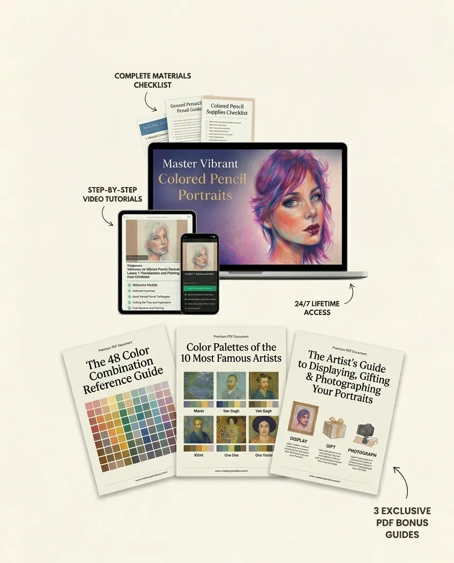 Course package showing all modules and bonuses